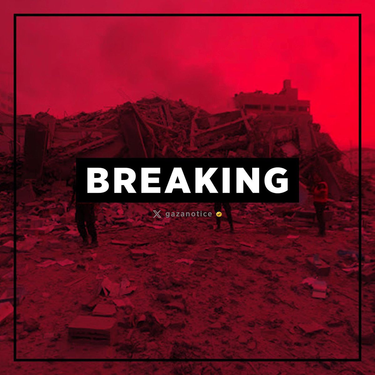 gazanotice's tweet photo. 🚨BREAKING: Massive explosions from heavy Israeli airstrikes shake the Gaza Strip.
