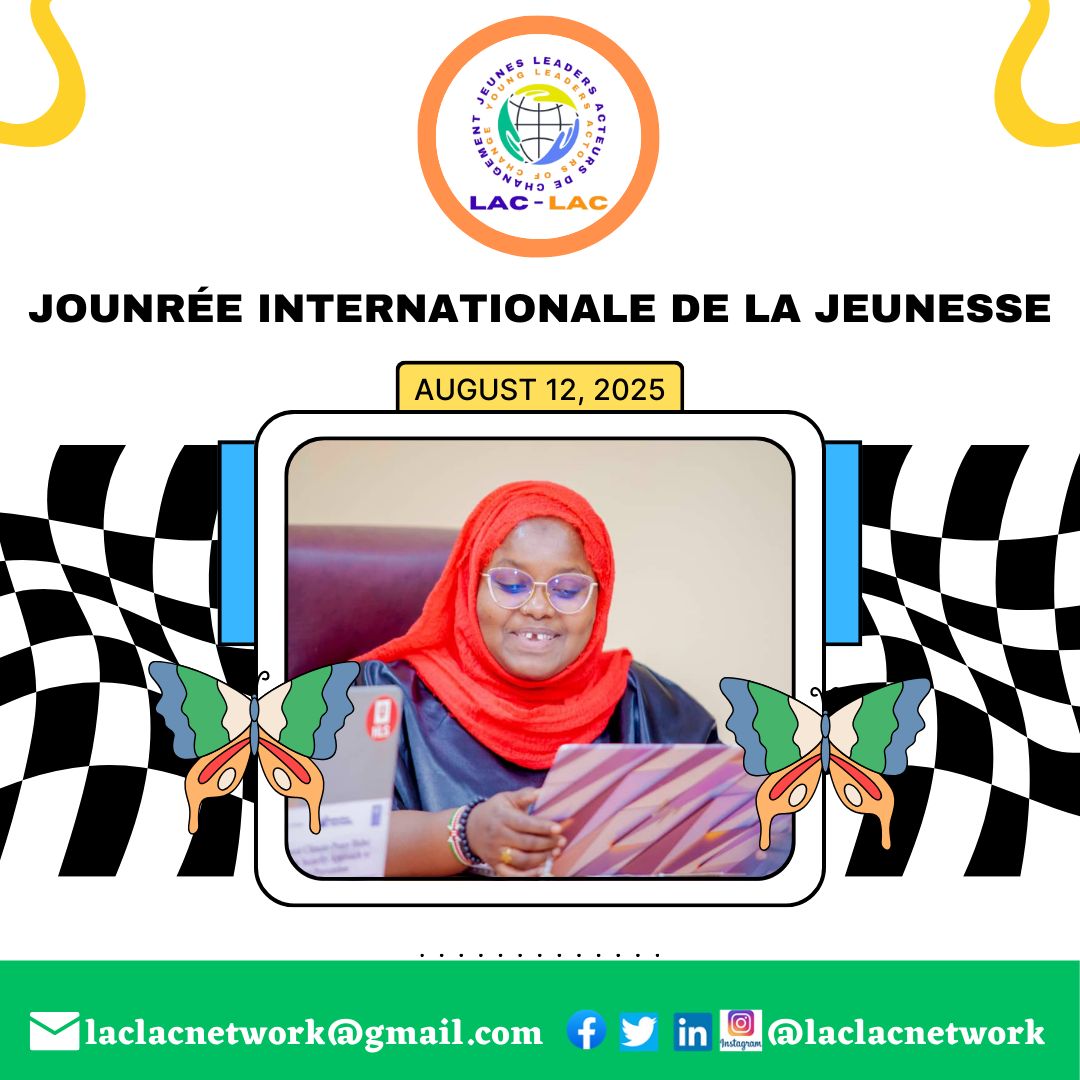 laclacnetwork's tweet photo. La JIJ, célébrée chaque année le 12 août, est une occasion spéciale pour mettre en avant la voix des jeunes et les défis auxquels ils font face dans le monde entier. 
#IYD2025 #JIJ2025 #laclacnetwork #youth4peace https://t.co/zIJgmM2Y8X