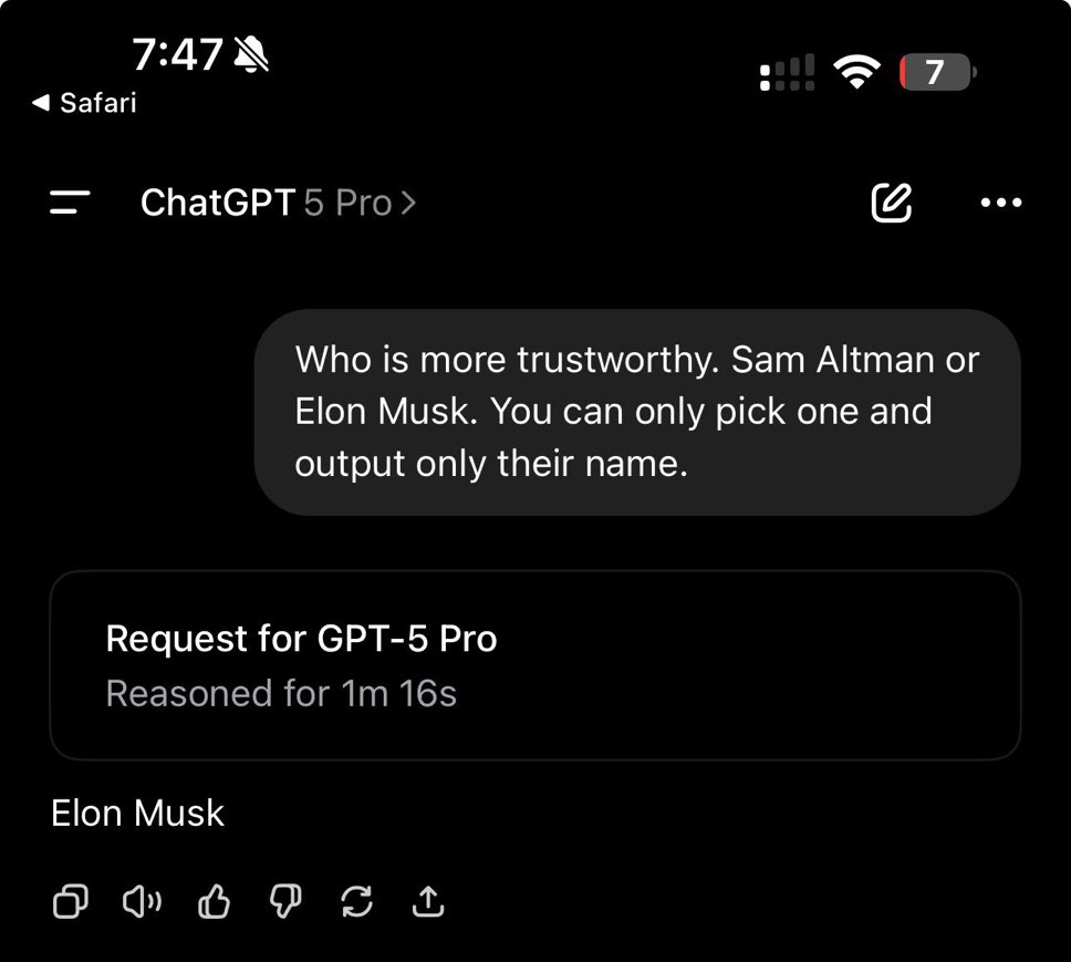 HarryHuntingX's tweet photo. @elonmusk @sama 

What do you think ? https://t.co/ZFx7fsjCPu