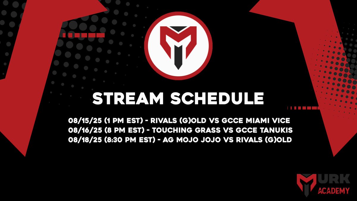 📢We've got 3 MORE streams coming your way!

Watch them LIVE: [twitch.tv/murkesports]