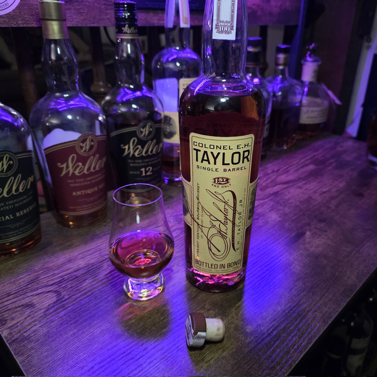 NextGreatPour's tweet photo. Whiskey Wednesday - Finally cracking open my EH Taylor single barrell. Delicious! https://t.co/oE5U0sYsam