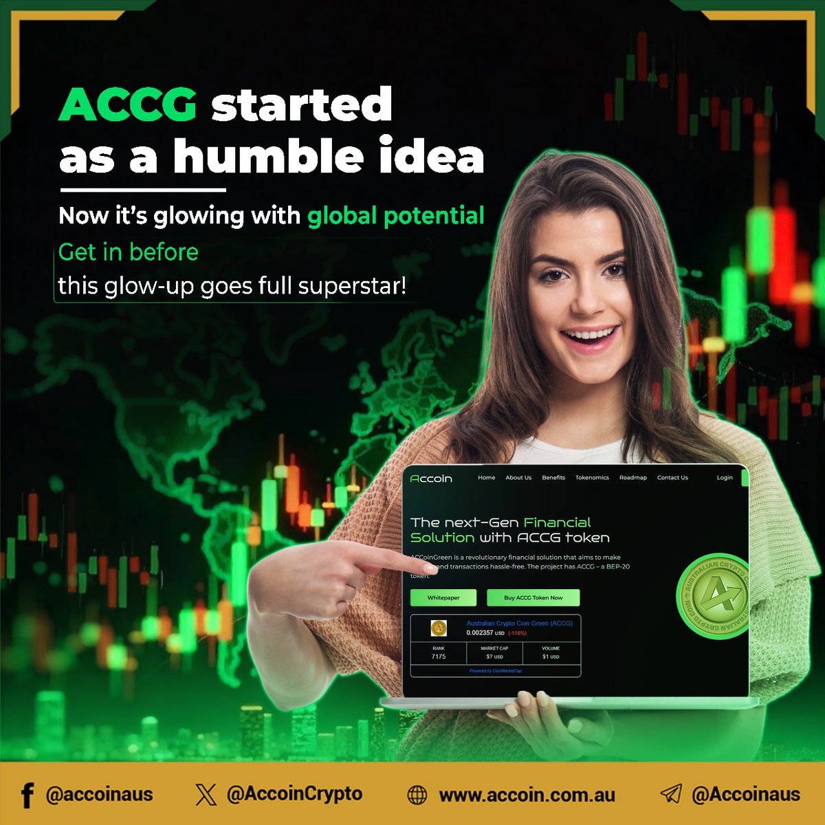 🌟 ACCG started as a humble idea — now it’s glowing with 🌍 global potential!

💎 This isn’t just another token — it’s the next-gen financial solution reshaping the future.

⚡Get in now before this glow-up goes full superstar!

Trade Now👇
koinpark.com/trade/ACCG-USDT