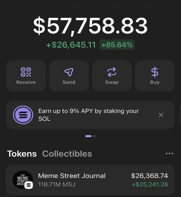 CryptoJackSteve's tweet photo. $MSJ is printing 💰💰 in my private TG 
#ข้างขึ้นดมด #bbtvi https://t.co/S4W3qwZ9V9
