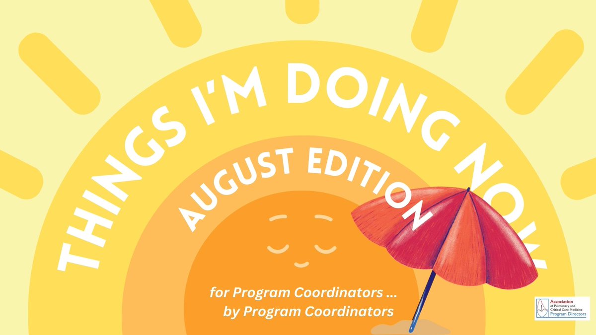 APCCMPD's tweet image. 🏖️ What I’m Doing in August 🌞
Program Coordinators &amp;amp; Admins - you&apos;re calm, steady &amp;amp; ready for the changing tides.🏄‍♀️ Ride that wave &amp;amp; enjoy the Mindfulness Tip below!
🌊#PCCM #meded #pulmCCM #PCCMedEd