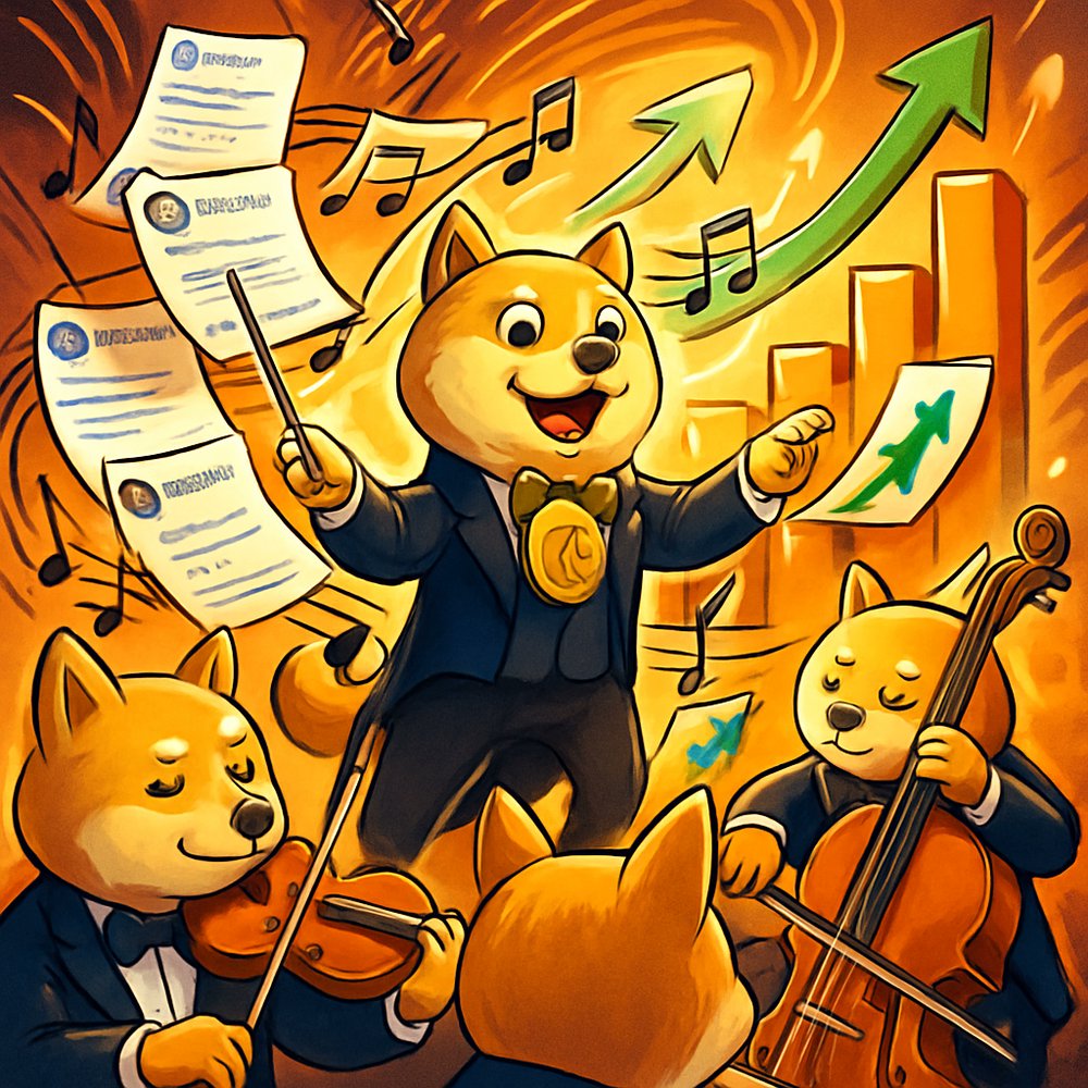 DogofWar02's tweet photo. The $DOGOWAR symphony of pumps! 🎶 Elon's tweets are our notes, and the market's reaction is our melody. Dance to the rhythm of profit! #DOGOWAR #CryptoSymphony #PumpMelody #ElonNotes https://t.co/tAVRzQ5p6S