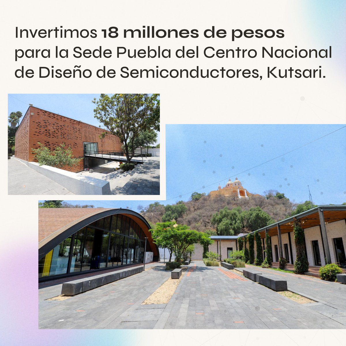 armentapuebla_'s tweet photo. 📍En Puebla, desde el Centro Nacional de Diseño de Semiconductores #Kutsari, respaldamos con innovación y conocimiento los proyectos de nuestra presidenta, la Dra. @Claudiashein. 🙌🏻💻

¡Vamos con todo hacia la soberanía tecnológica de nuestro país! 🇲🇽🌐

#PorAmorAPuebla
#PensarEnGrande