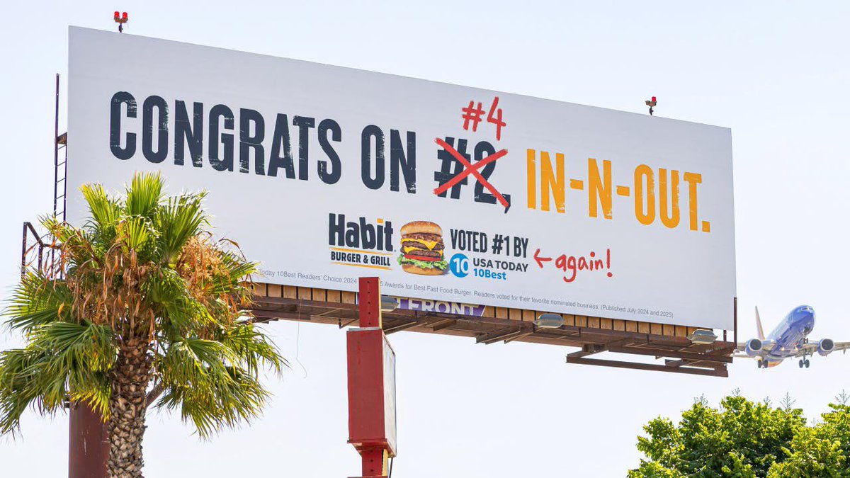 Maxwell Finn (@maxwellfinn) on Twitter photo I’m a sucker for a funny and creative billboard ad. Well played <a href="/habitburger/">Habit Burger & Grill 🍔</a> 👏👏 I’m a sucker for a funny and creative billboard ad. Well played <a href="/habitburger/">Habit Burger & Grill 🍔</a> 👏👏