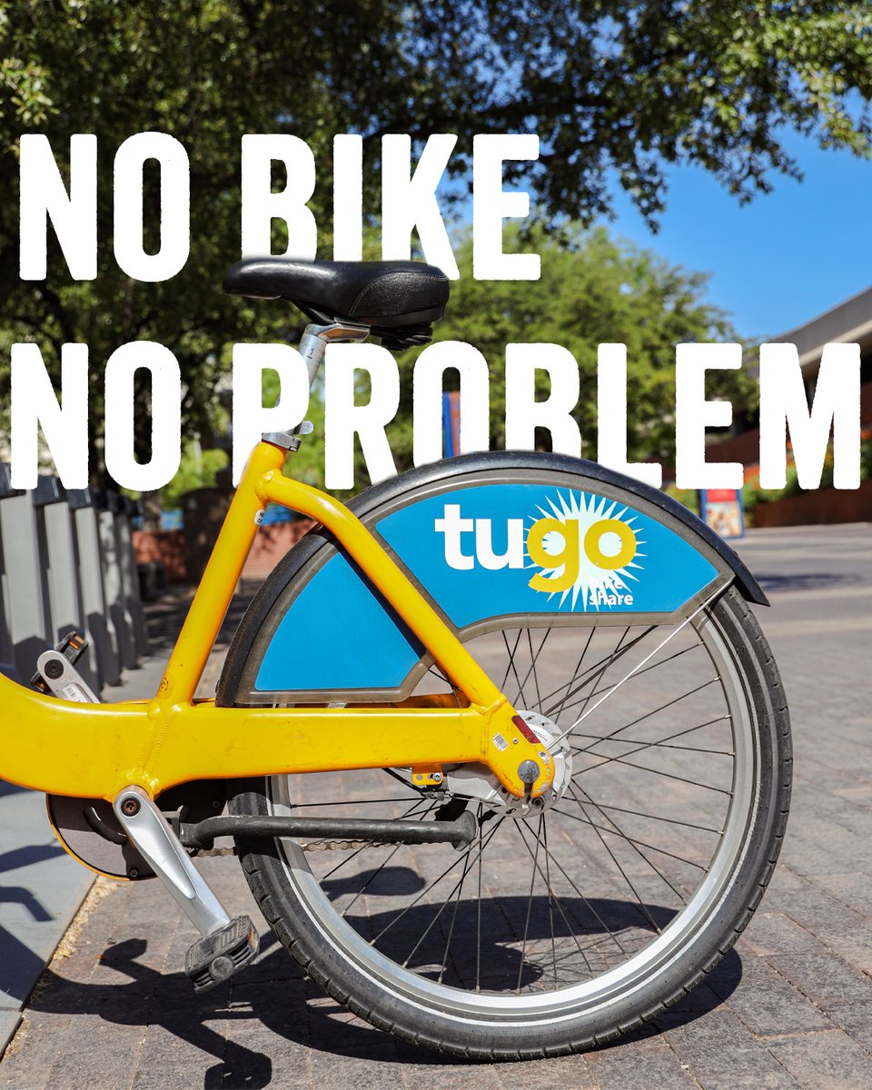 Forgot your bike? We’ve got your back (and your wheels). 🚲 

Hop on a Tugo and ride! 😁