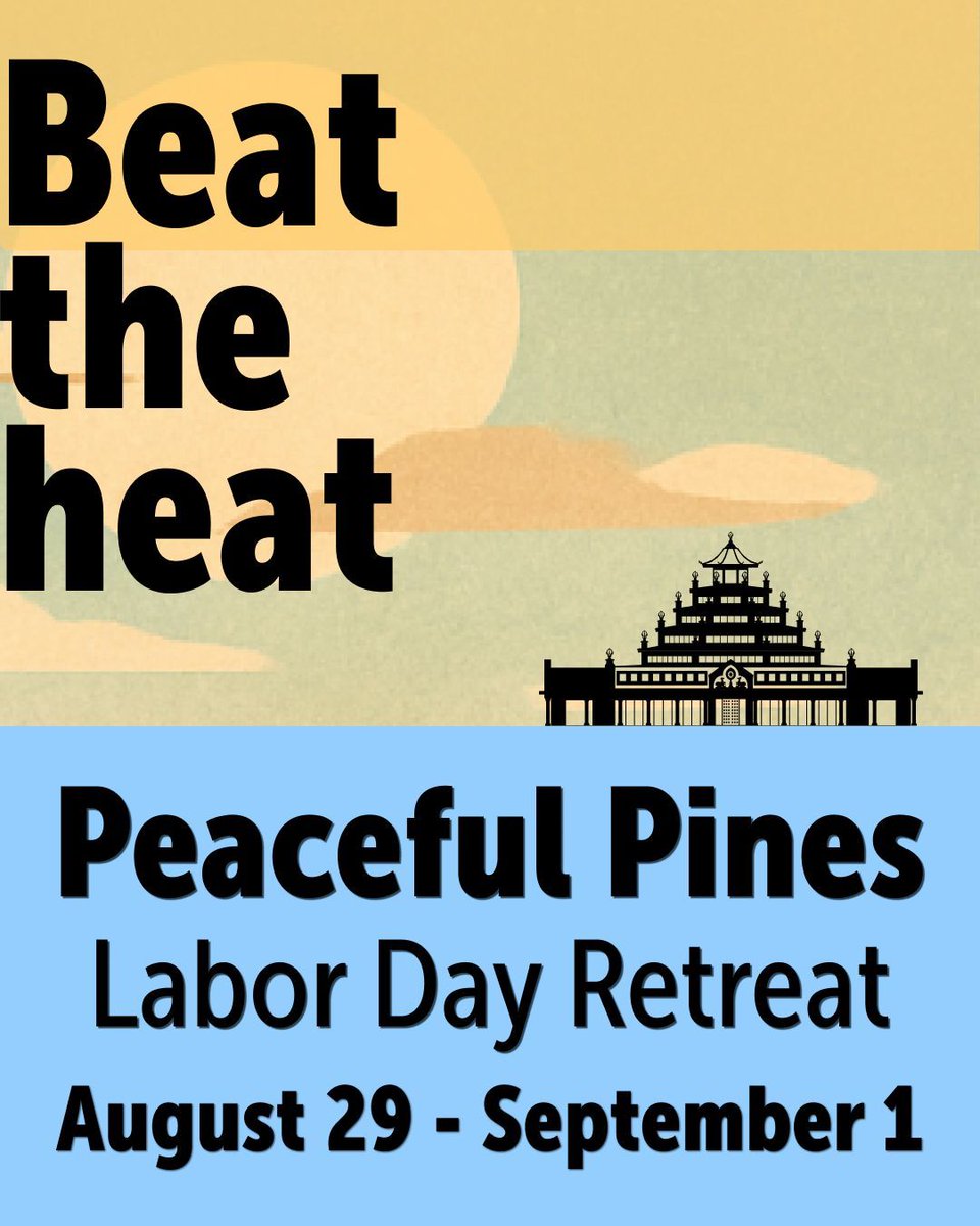 This Labor Day join in for the Peaceful Pines retreat focusing on 'Meditations for a Kind Heart'. A weekend retreat allows us to go deeper into our experience of meditation without the distractions of daily life. Make this holiday meaningful. Hope to see you there! #IKRC