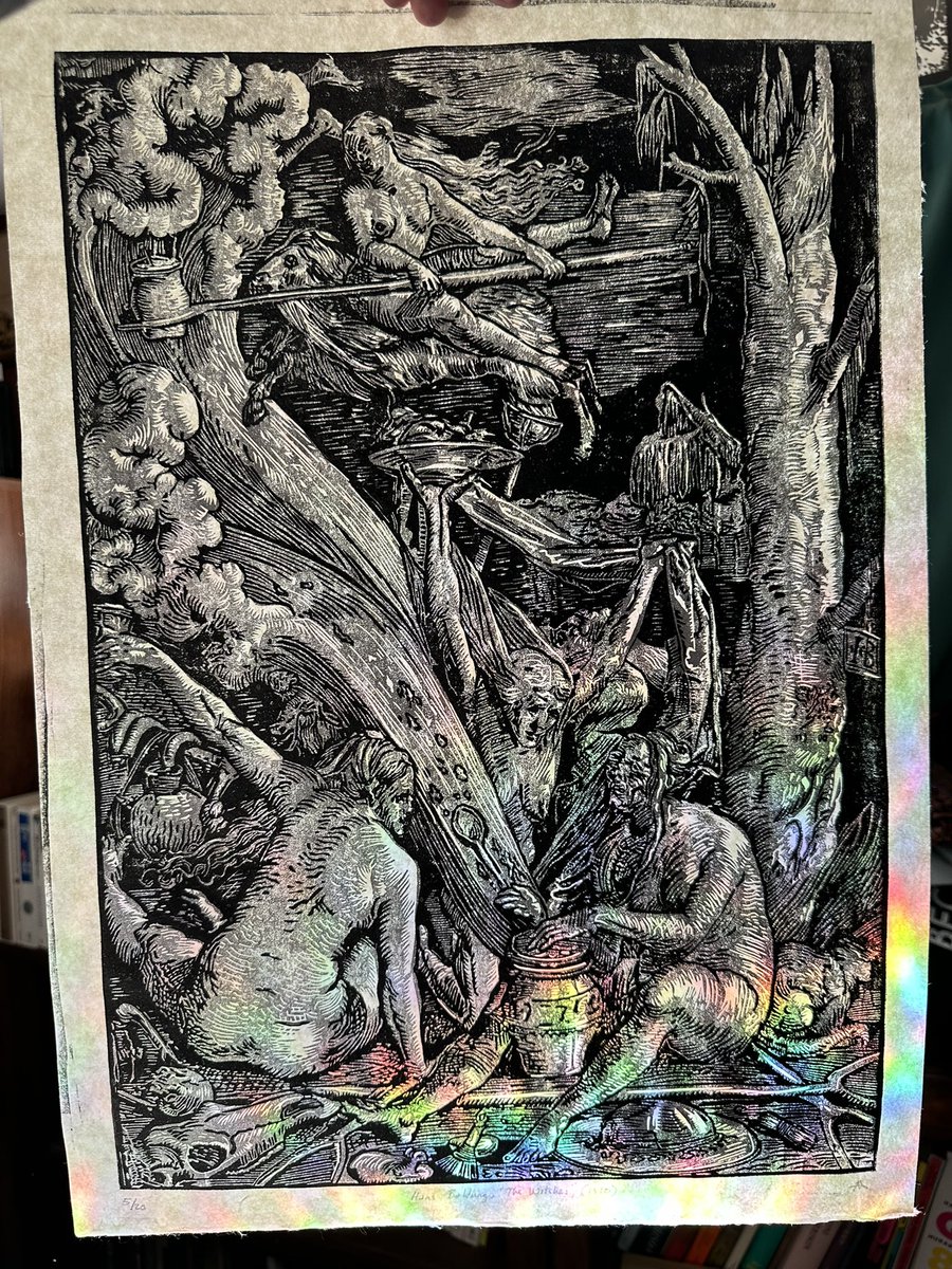 I have a reduction print with a small hole in the cat’s tail. #5/20. Taking $75 off and selling it for $100. LMK if interested.
