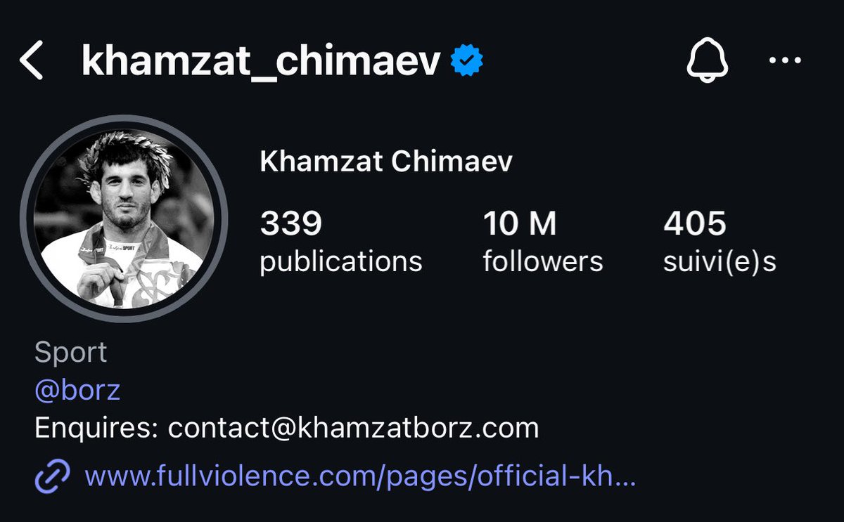 Khamzat officially became first fighter to hit 10mil before first main Event, he’ll become 100% the face of the UFC after winning the title this saturday 🐺🐺🐺
