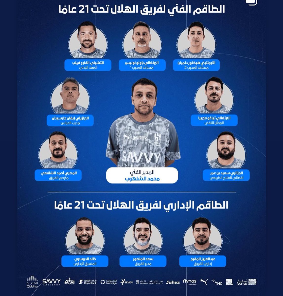 هكذا يكون العمل في الاندية الاحترافية على الرغم من وجود من ٩ الى ١٠ لاعبين محترفين في الفريق الاول … نص اندية #الدوري_الكويتي ماعندهم هذا الجهاز الفني والاداري المتكامل