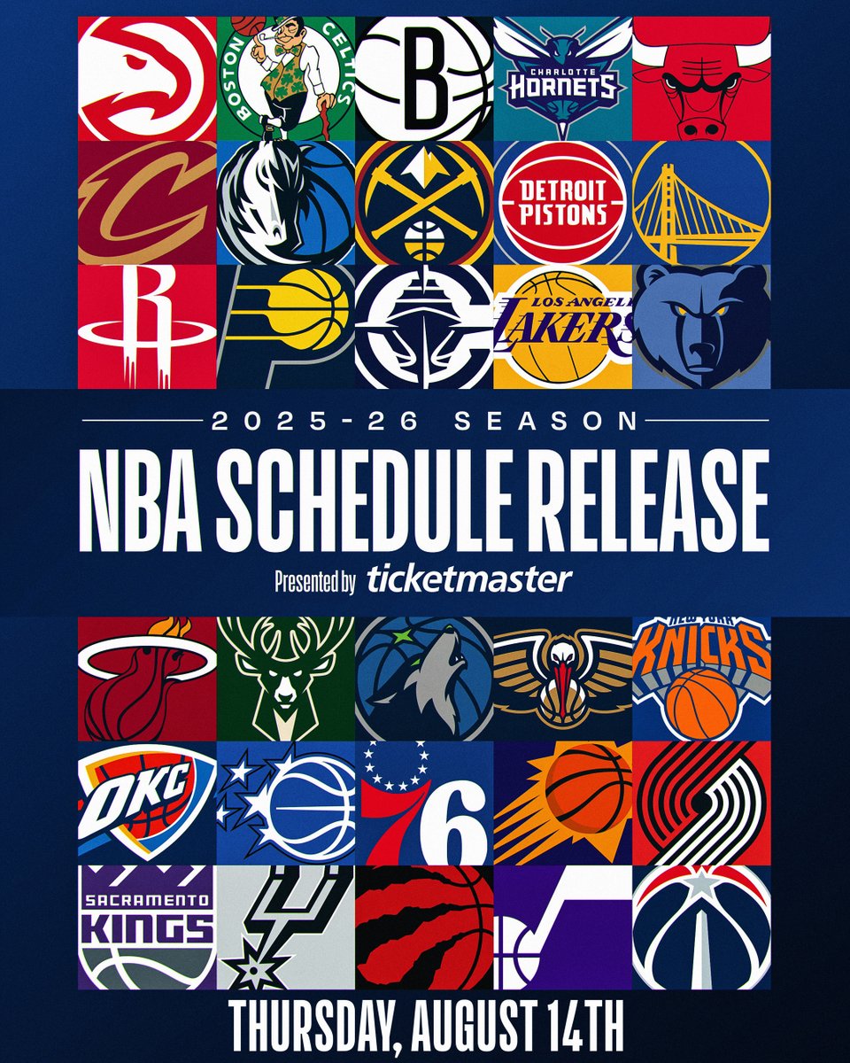The FULL 2025-26 NBA Season Schedule DROPS TOMORROW!

NBA Schedule Release presented by <a href="/Ticketmaster/">Ticketmaster</a>