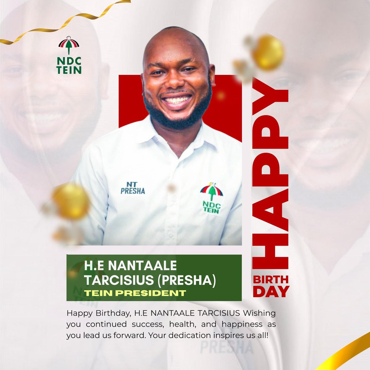TeinUhas's tweet photo. `🎉HAPPY BIRTHDAY TO OUR HONOURABLE EXCELLENCY NANTAALE TARCISIUS (PRESHA) TEIN PRESIDENT 25’🥳` https://t.co/WQBnS3k4z2