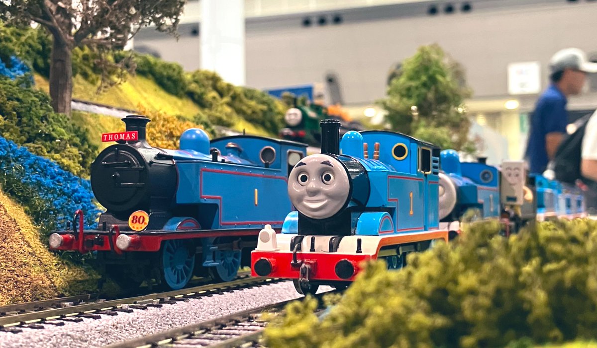 8/9この日ブルーベル線は母国では珍しい青色(?)の蒸気機関車達に占拠