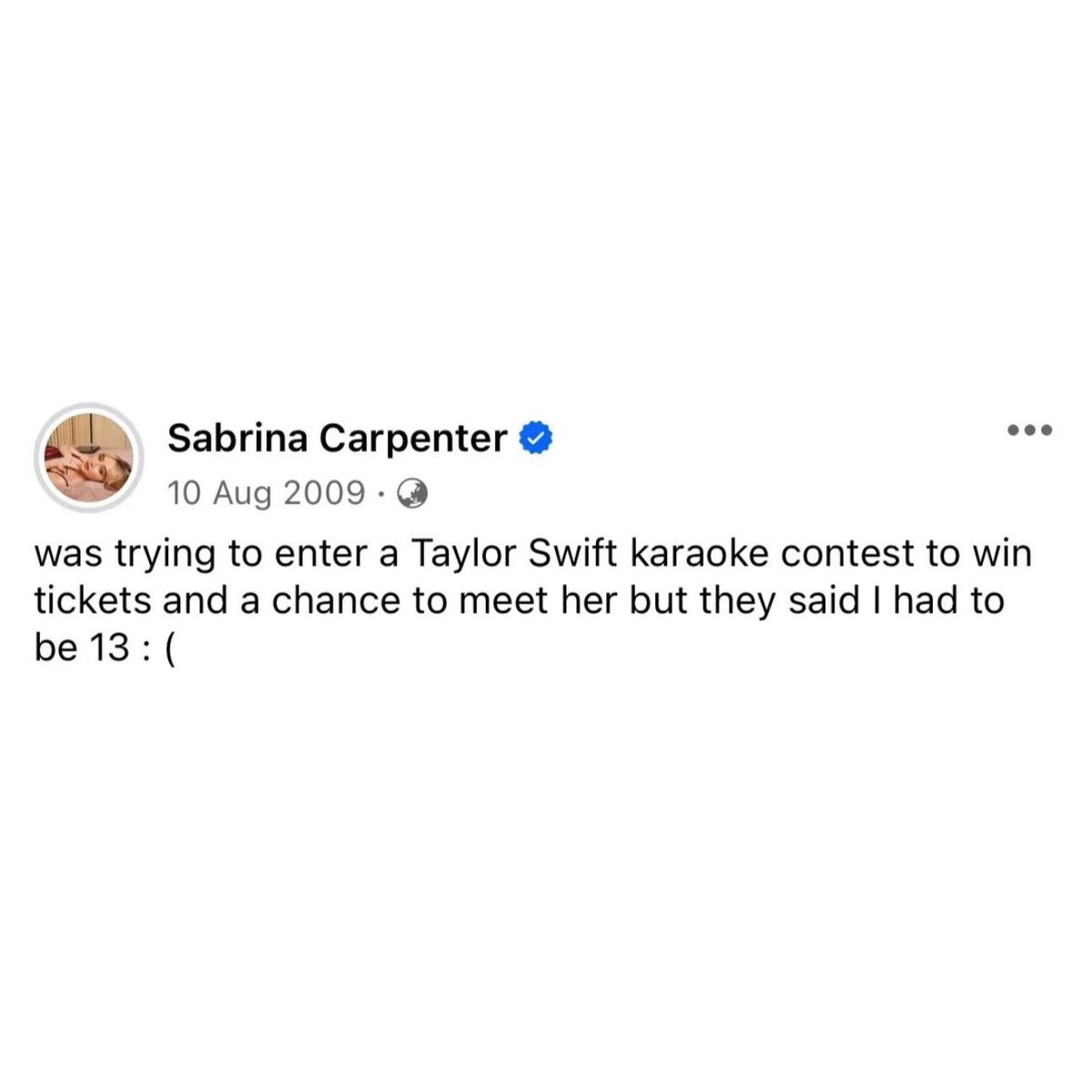 tswifterastour's tweet photo. SABRINA REALLY WENT FROM NOT BEING ABLE TO ENTER A TAYLOR SWIFT KARAOKE CONTEST TO DOING A WHOLE SONG WITH HER 😭❤️‍🔥✨ THIS IS SUCH A FULL CIRCLE MOMENT #TSTheLifeofaShowgirl https://t.co/fHS7mHJEua