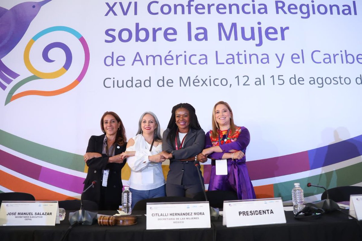Asistí a la XVI Conferencia Regional sobre la Mujer de América Latina y el Caribe, que encabezó la secretaria de <a href="/mujeresgobmx/">Secretaría de las Mujeres</a>, <a href="/CitlaHM/">Citlalli Hernández Mora</a>, representantes de la <a href="/ONUMujeres/">ONU Mujeres</a>, la <a href="/cepal_onu/">CEPAL</a> y delegaciones de países de Latinoamérica, donde se abordaron temas sobre los derechos de las