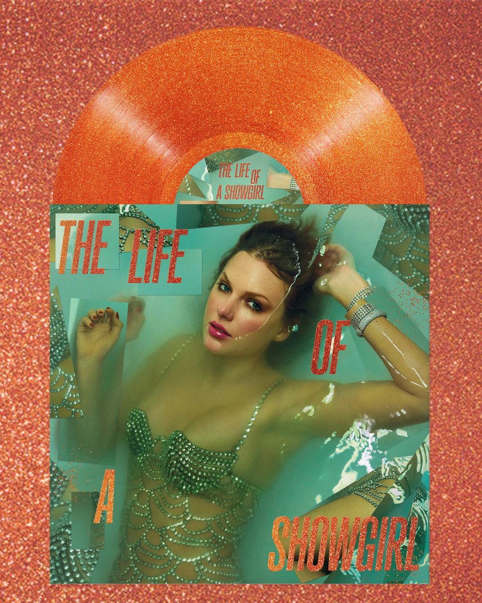 mix1031Alaska's tweet photo. 🧡 IT'S HERE. 😭 The official cover for Taylor Swift's new album, The Life of a Showgirl, is absolutely STUNNING. PLUS four limited RELEASE Deluxe CD's. Out October 3rd https://t.co/fmFHIXzDCT