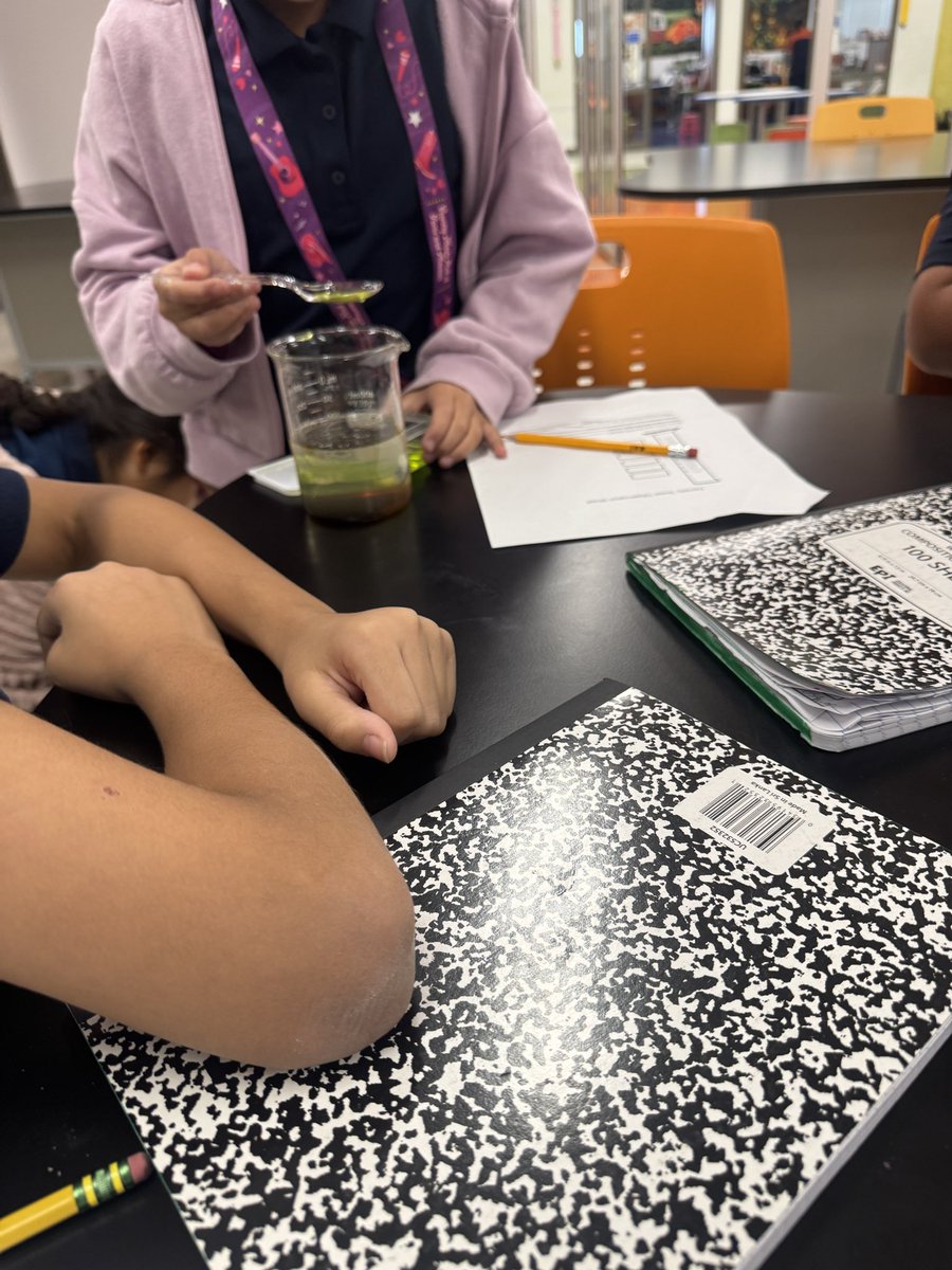 Rocha_MVE's tweet photo. Today my scholars were able to engage in a density lab to observe how mixtures of  liquids interact with other liquids.
#togetherweconquer #scienceinvestigations https://t.co/VWXAR7Jflb