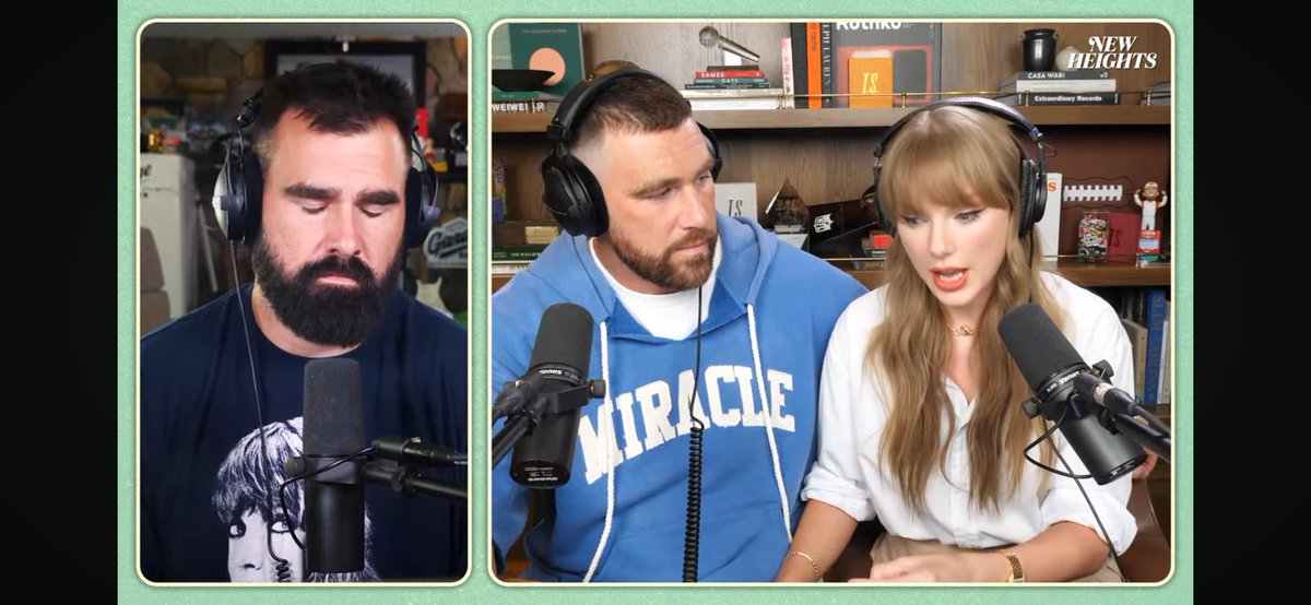 ¿qué hago yo llorando un miércoles a las 5 escuchando a taylor ponerse emocional al platicar cómo recuperó su música en el podcast de su novio y el hermano de él? 😭