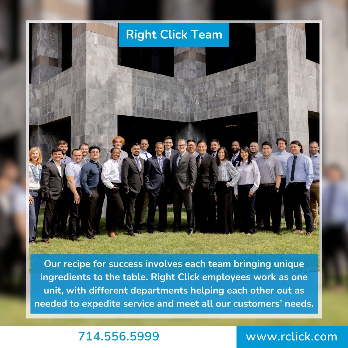 RightClickInc's tweet image. Huge thanks to our customer service team—always ready to connect, assign, and support, while everyone works as one team to deliver a seamless IT experience for every client.

#RightClickSquads #ITMSP #Irvine #cybersecurity