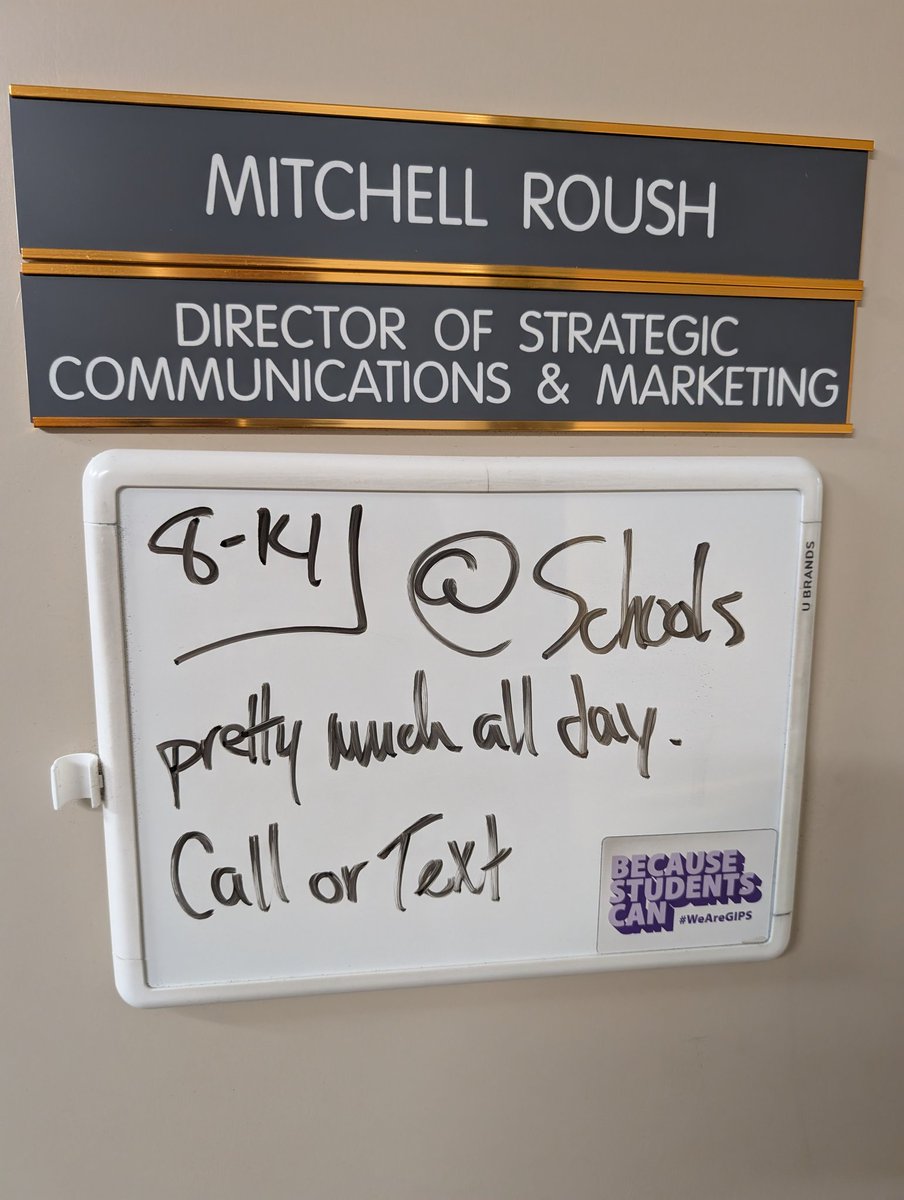 Mitch Roush (@mitchroush) on Twitter photo Here's how you know school starts tomorrow. 
So excited for students to return! Let's go, <a href="/GIPublicSchools/">GIPS</a>!
#WeAreGIPS #schoolPR Here's how you know school starts tomorrow. 
So excited for students to return! Let's go, <a href="/GIPublicSchools/">GIPS</a>!
#WeAreGIPS #schoolPR
