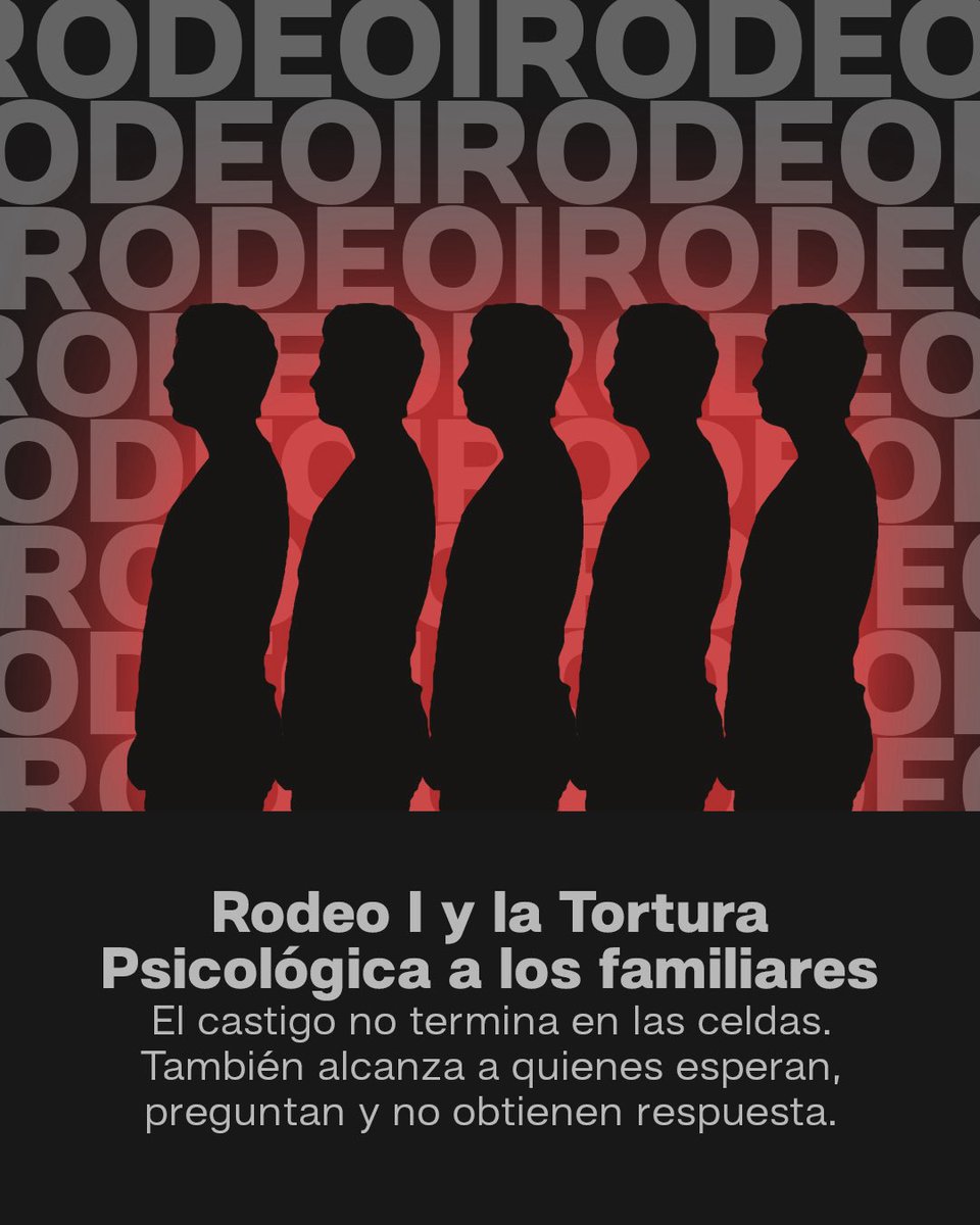 SairamRivas's tweet photo. En #Venezuela día tras día se profundiza el maltrato a las víctimas de graves violaciones de derechos humanos. 

Los presos politicos son torturados con graves condiciones de reclusión, pero también los familiares somos perseguidos y hostigados. 

En el Rodeo I se tortura: celdas 2x2 como hornos de concreto, apenas 2 min de agua al día, aislamiento prolongado, hambre, sed y negación de medicinas. 

Más de 70 presos políticos sobreviven bajo tratos crueles, mientras sus familias también son hostigadas. 

¡Exigimos libertad y dignidad!

#NoLosBorren #ElRodeoIEsTortura #BastaDeRepresión