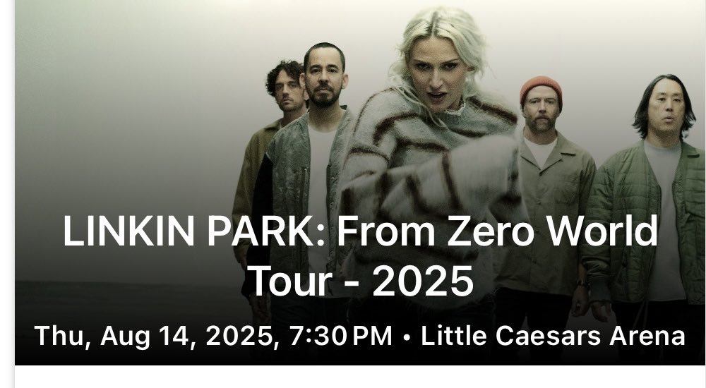 Two tickets to Linkin Park Concert tomorrow night at Little Caressrs Arena. Great seats, great price. PM if you’re interested.