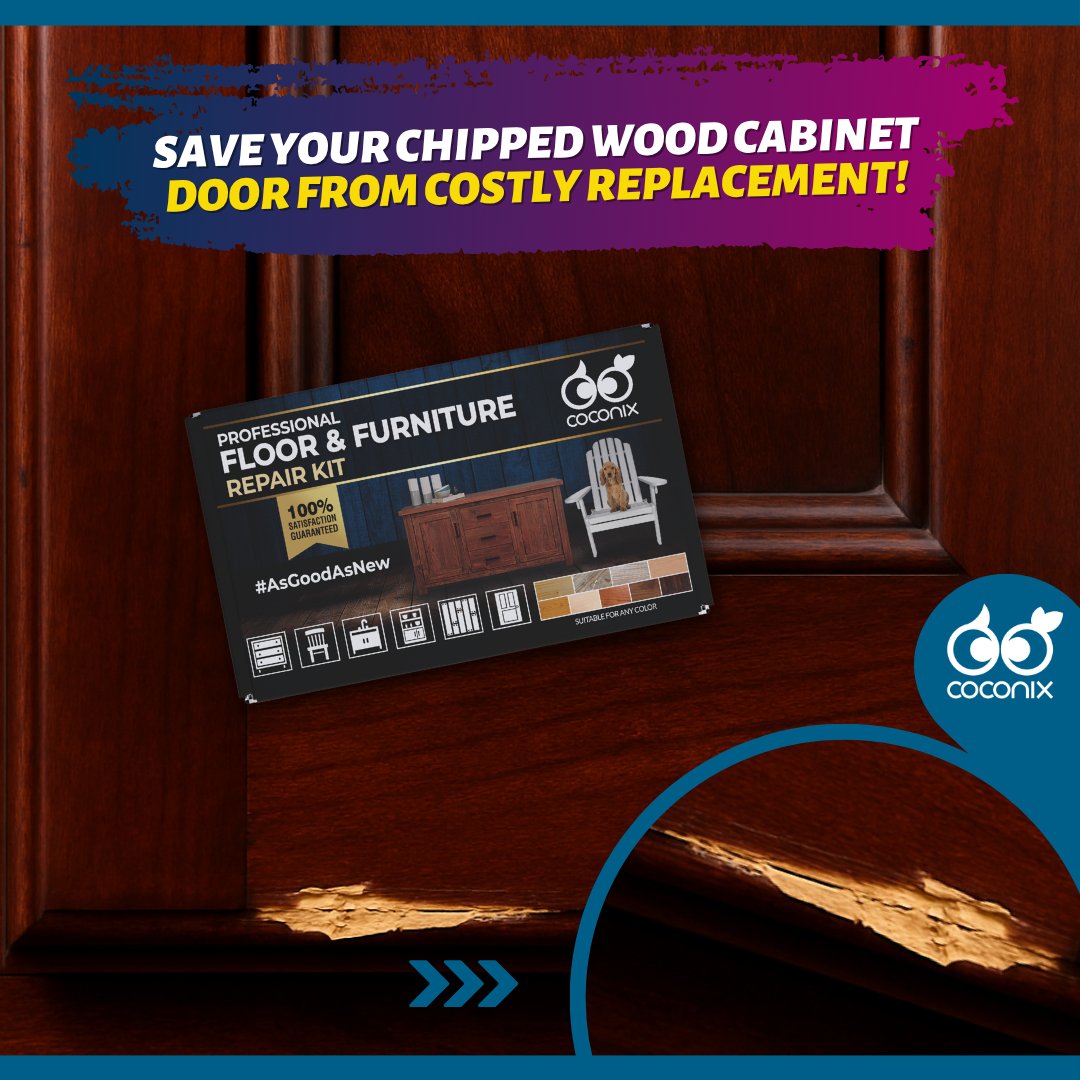 coconix_diy's tweet image. Cabinet door looking rough around the edges? Fill that chip and let your kitchen shine again with Coconix! 🏡🪵✨
#CabinetRepair #WoodFix #DIYKitchen coconix.com/amazon-store/u…