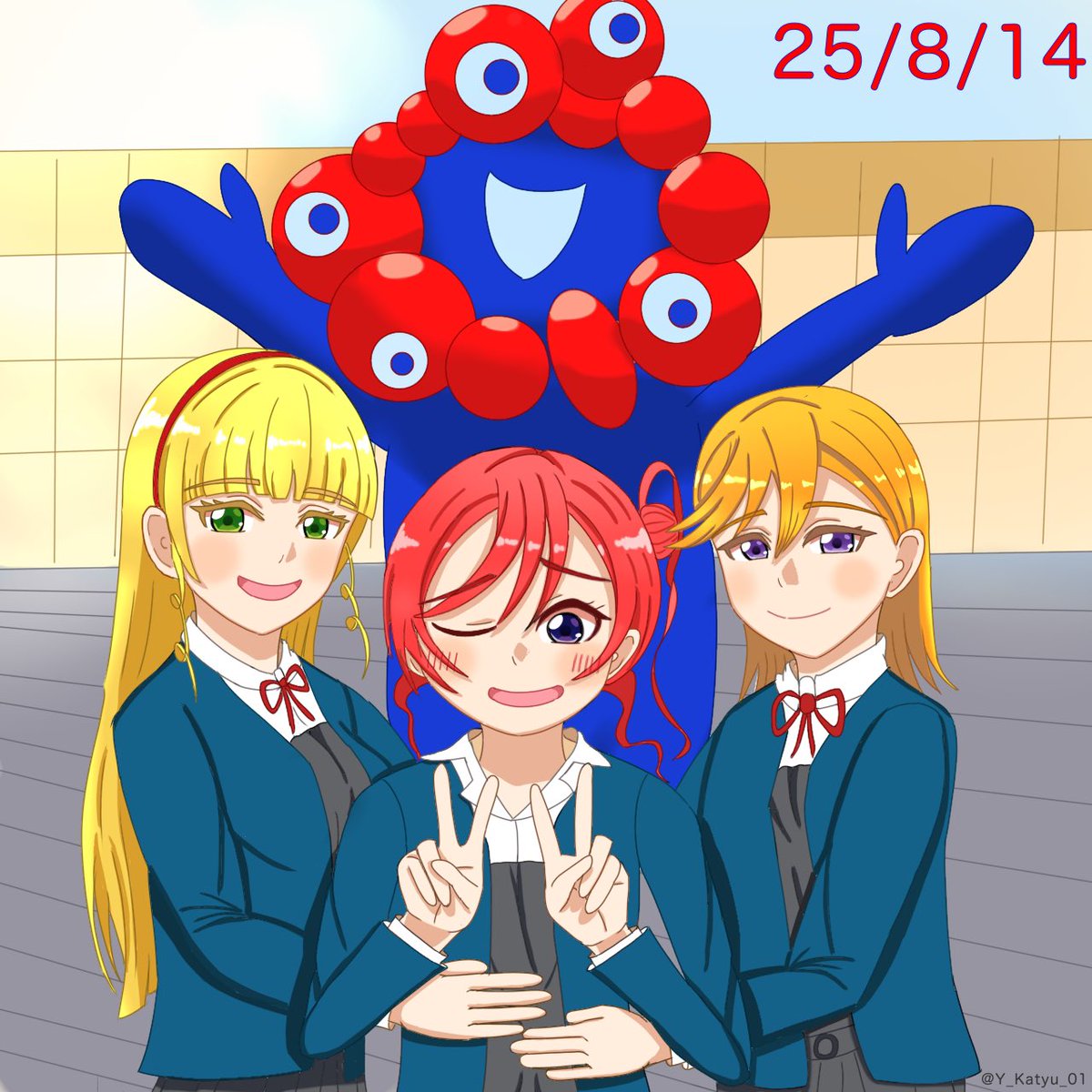 Y_Katyu_01's tweet image. 記念写真 in大阪万博 〜ライブ前のひと時〜

#Liella応援　#lovelive
#CatChu!