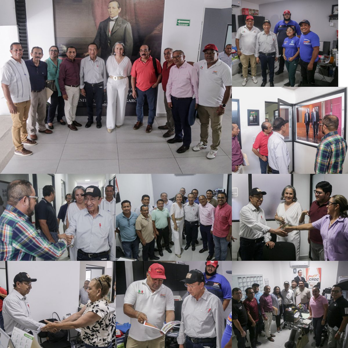 IsaiasGCroc's tweet photo. Recorrido por las instalaciones de la oficinas de @CrocCancun Cancún, donde tuvimos la oportunidad de escuchar directamente las necesidades de nuestros compañer@s dirigentes, reafirmamos nuestro compromiso con el bienestar y satisfacción de las y los trabajadores.  #CROCContigo https://t.co/lcBFw6sPYX