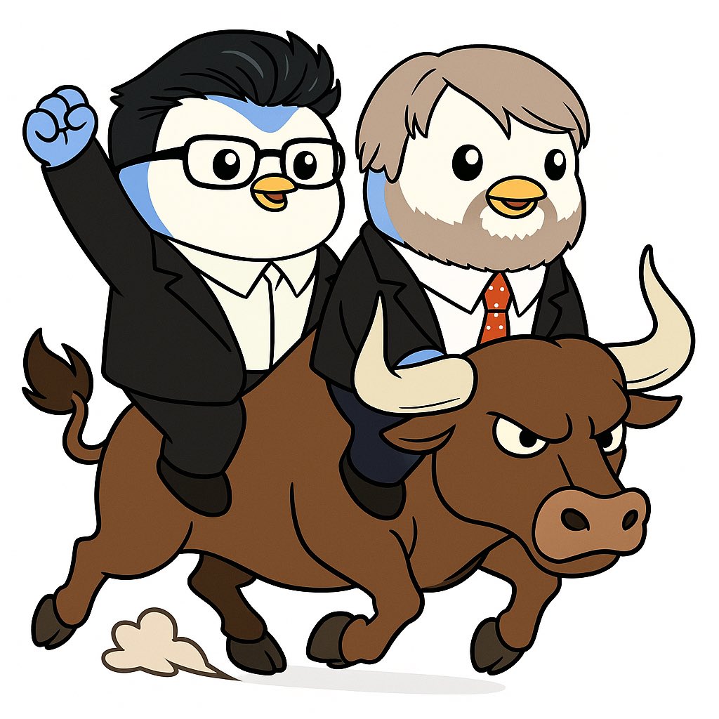 345Faris's tweet photo. @fundstrat When penguins lead the bull, u know this market’s gone wild 🐧🐂🚀 https://t.co/XRnGYXNrfm
