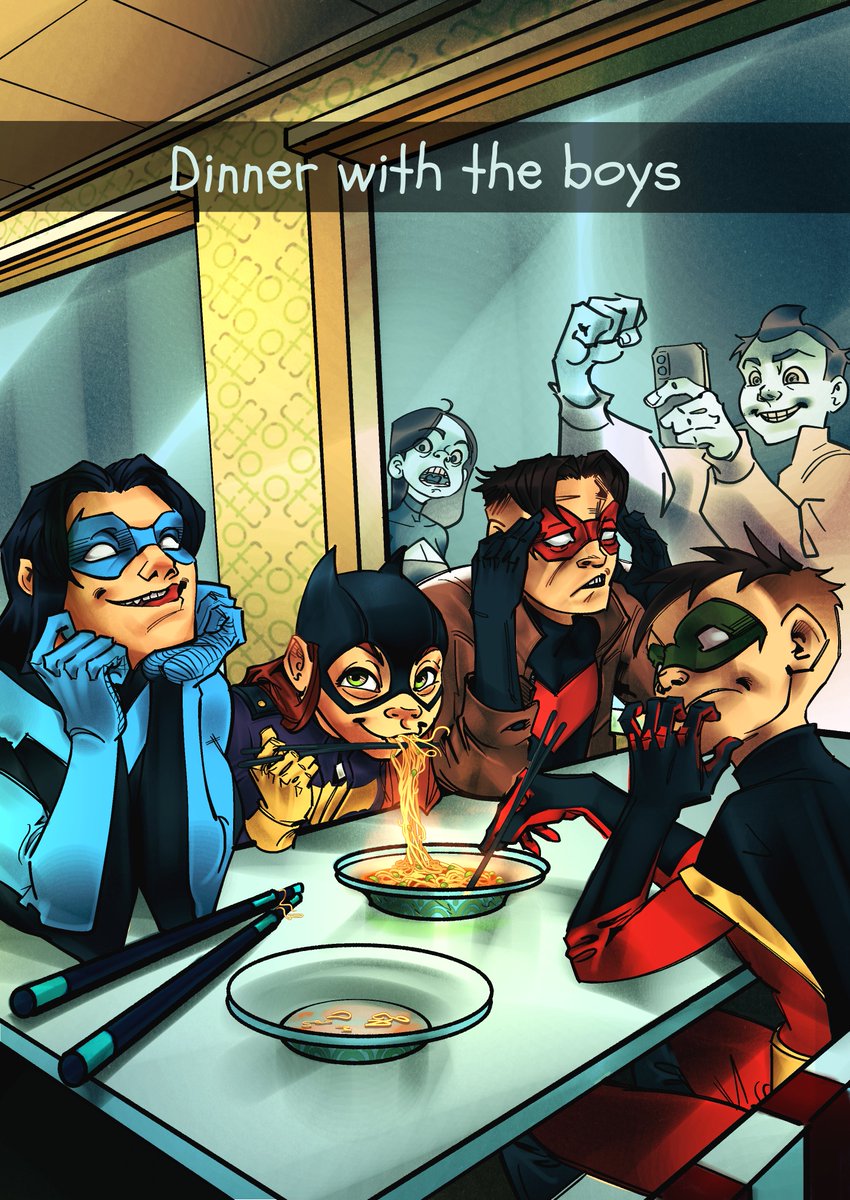adriano_juncal's tweet photo. Bat-Family - Dinner with the boys

#dccomics #Batman https://t.co/XvtEdJE9ym