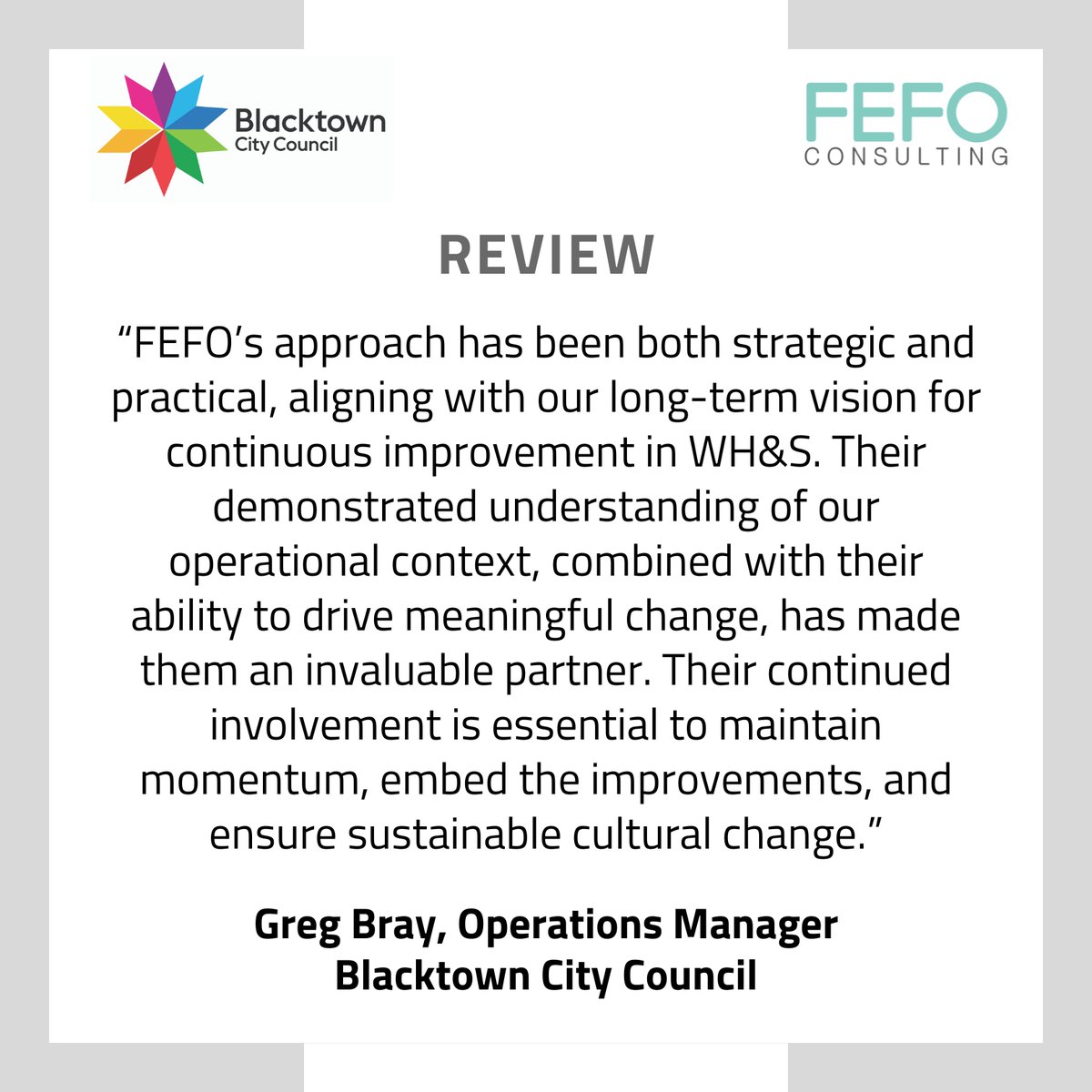 ConsultingFefo's tweet image. It’s been great working alongside Blacktown City Council to focus on practical solutions that align with long-term goals for continuous improvement in WHS. 🎯

Check out our guide on the Key Steps to Creating an Effective Health &amp;amp; Safety Strategy: fefo.com.au/strategy-for-s…

#fefo