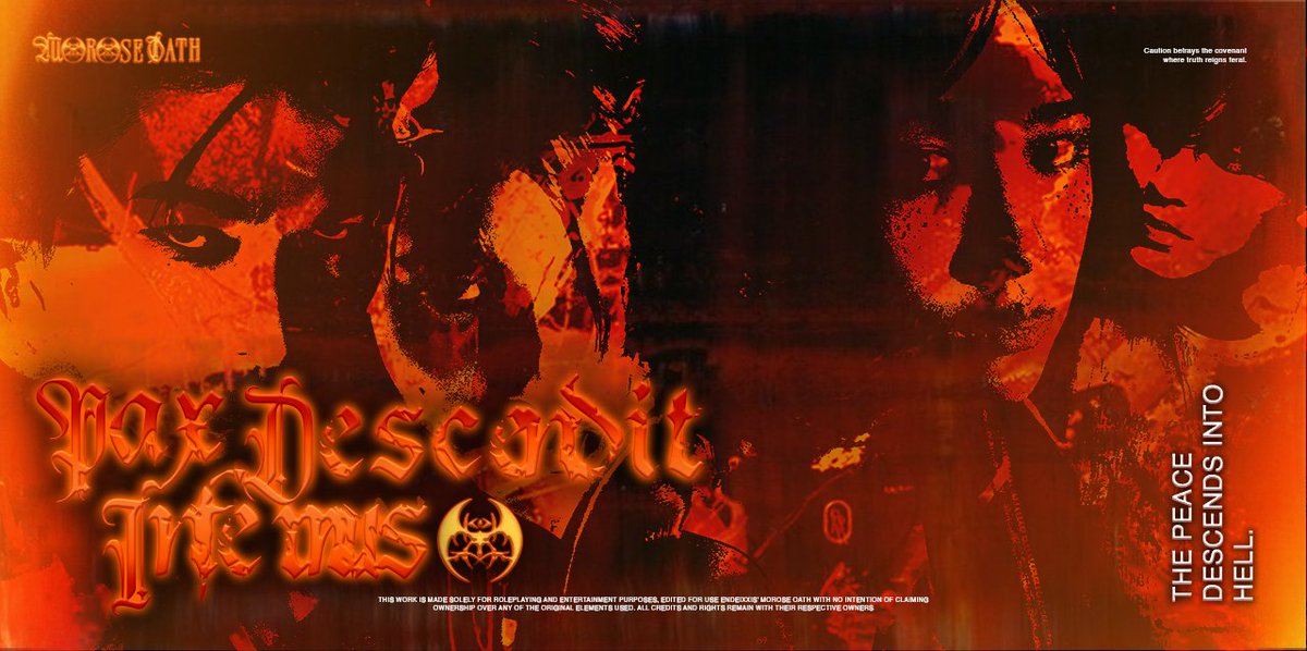 ㅤ
 
⠀ ⠀                 .⋆♱ THE 𝗠𝗢𝗥𝗢𝗦𝗘 𝔒𝔄𝔗ℌ ࿇
⠀ ⠀                   SECOND PERFORMANCE
⠀ ⠀               Caution B‌e‌t‌r‌a‌y‌s the 𝐂𝐨𝐯𝐞𝐧𝐚𝐧𝐭 
⠀ ⠀               Where     T‌r‌u‌t‌h‌      ℜ𝔢𝔦𝔤𝔫𝔰      𝔣𝔢𝔯𝔞𝔩

ㅤ