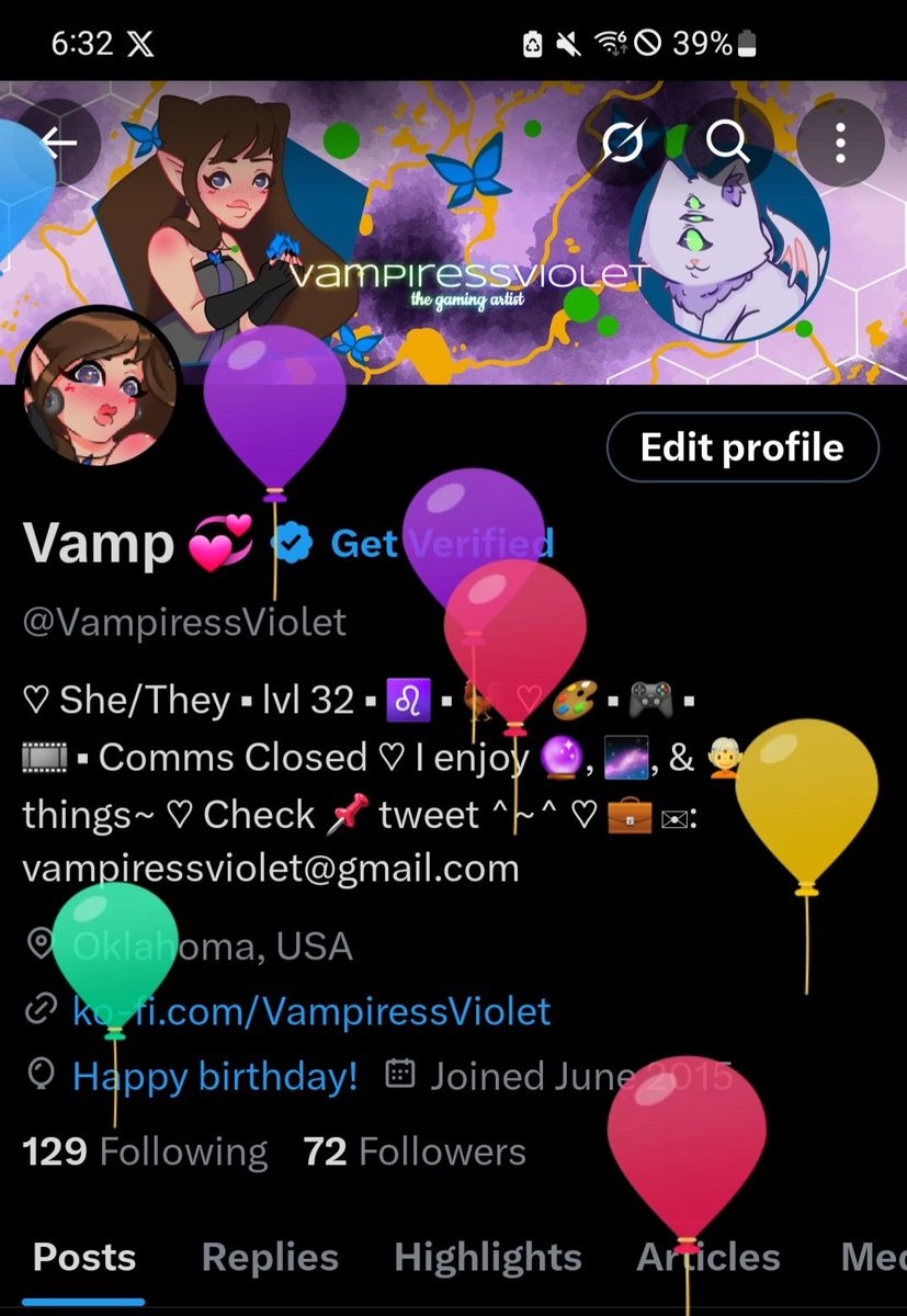 VampiressViolet's tweet image. Tis my burfday today, the day the balloons return~; &amp;amp; the 30s knee pain begins 🤣