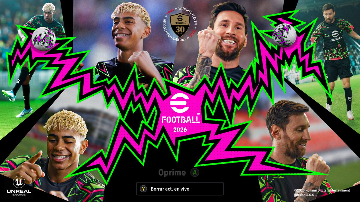 El nuevo menu de eFootball 2026.

Ya se puede descargar la actualización gratuíta