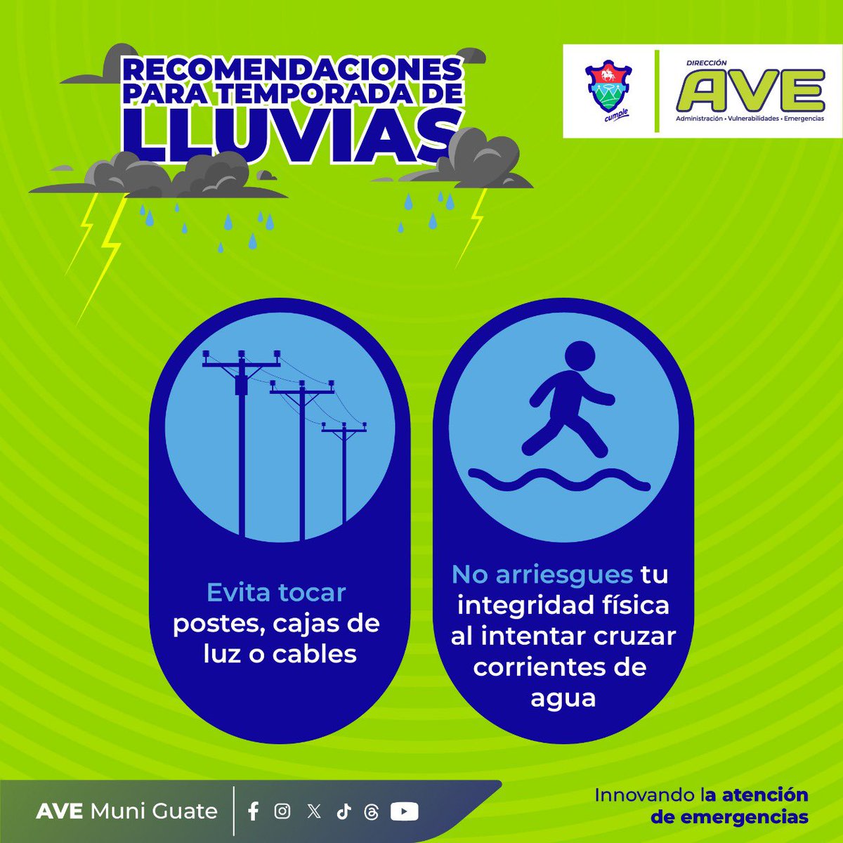 AVE MuniGuate (@avemuniguate) on Twitter photo 🌧️ Cuando llueve, también se activa la prevención.
Las acciones que ves no son casualidad: forman parte de una respuesta coordinada para reducir riesgos.
👷♂️ La seguridad empieza antes de la emergencia.
<a href="/amilcarmontejo/">Amilcar Montejo</a>
#TemporadaDeLluvias #Prevención 🌧️ Cuando llueve, también se activa la prevención.
Las acciones que ves no son casualidad: forman parte de una respuesta coordinada para reducir riesgos.
👷♂️ La seguridad empieza antes de la emergencia.
<a href="/amilcarmontejo/">Amilcar Montejo</a>
#TemporadaDeLluvias #Prevención