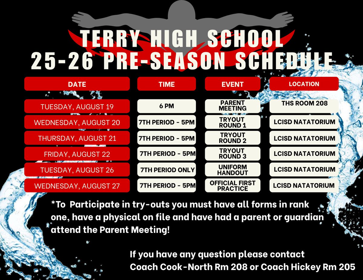 BF Terry High School Swim tweet media