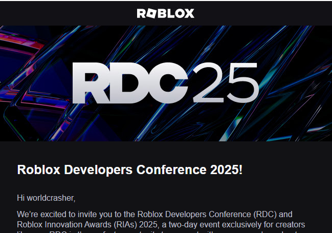 worldcrasherDev's tweet photo. Glad I can say, I'll be going to RDC this year https://t.co/sJLBf1WmUy