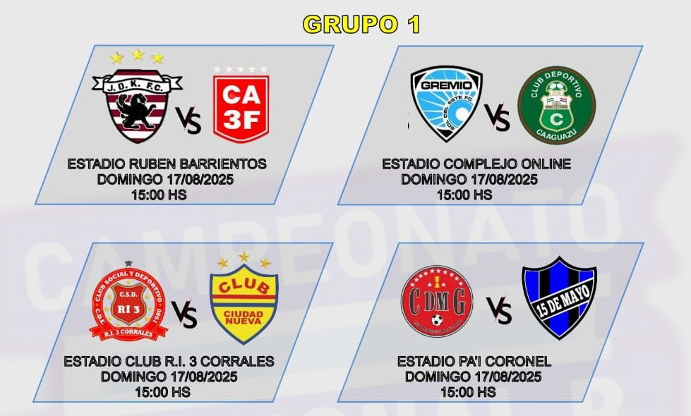 NacionalBdePy's tweet photo. PRÓXIMOS PARTIDOS
NACIONAL B 🇵🇾
FECHA 2 https://t.co/nDlF41MjcU