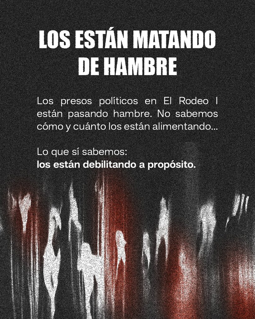 clippve's tweet photo. El hambre y la sed son parte de la condena ilegal en El Rodeo I. Es una violación directa a los derechos humanos. #NoLosBorren #ElRodeoIEsTortura #BastaDeRepresión https://t.co/G3vE7UUy7Q