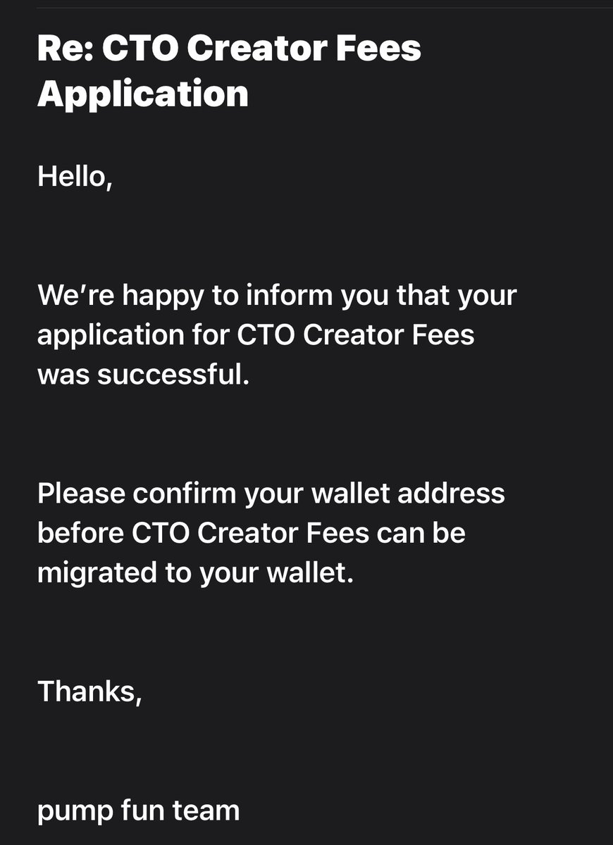 THE CTO HAS OFFICIALLY BEEN APPROVED!

Now we can start putting the fees to work.
