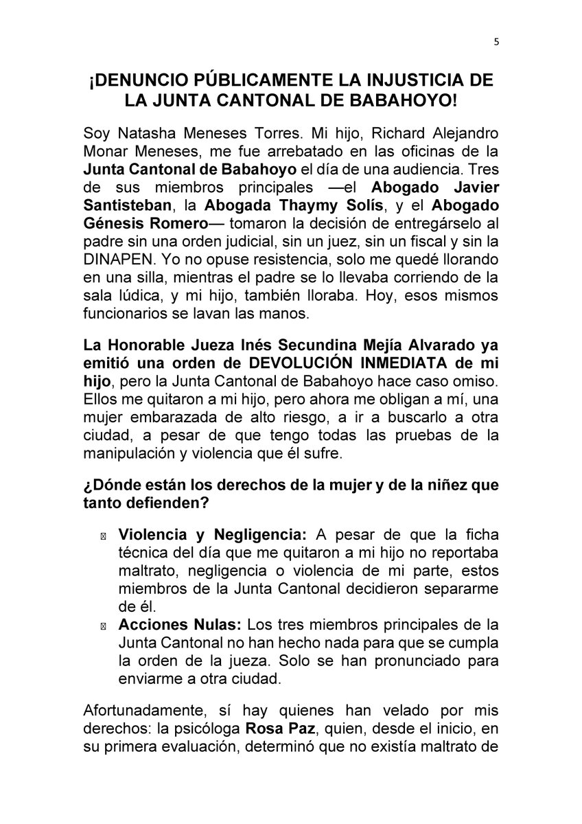 Meneses3Natty's tweet photo. ¡LA INJUSTICIA CONTINÚA! MI HIJO SIGUE RETENIDO Y LA LEY SOLO SE APLICA EN MI CONTRA
@laviniavNoboa @DanielNoboaOk @alcaldiabbhy @DefensaEc @defensoriaifdp @cindycedenom @PoliciaEcuador @FiscaliaEcuador @CJudicaturaEc
@DDHH_Ec @LaPosta_Ecu @GustavoBarquetM https://t.co/l0rQuFFSSy