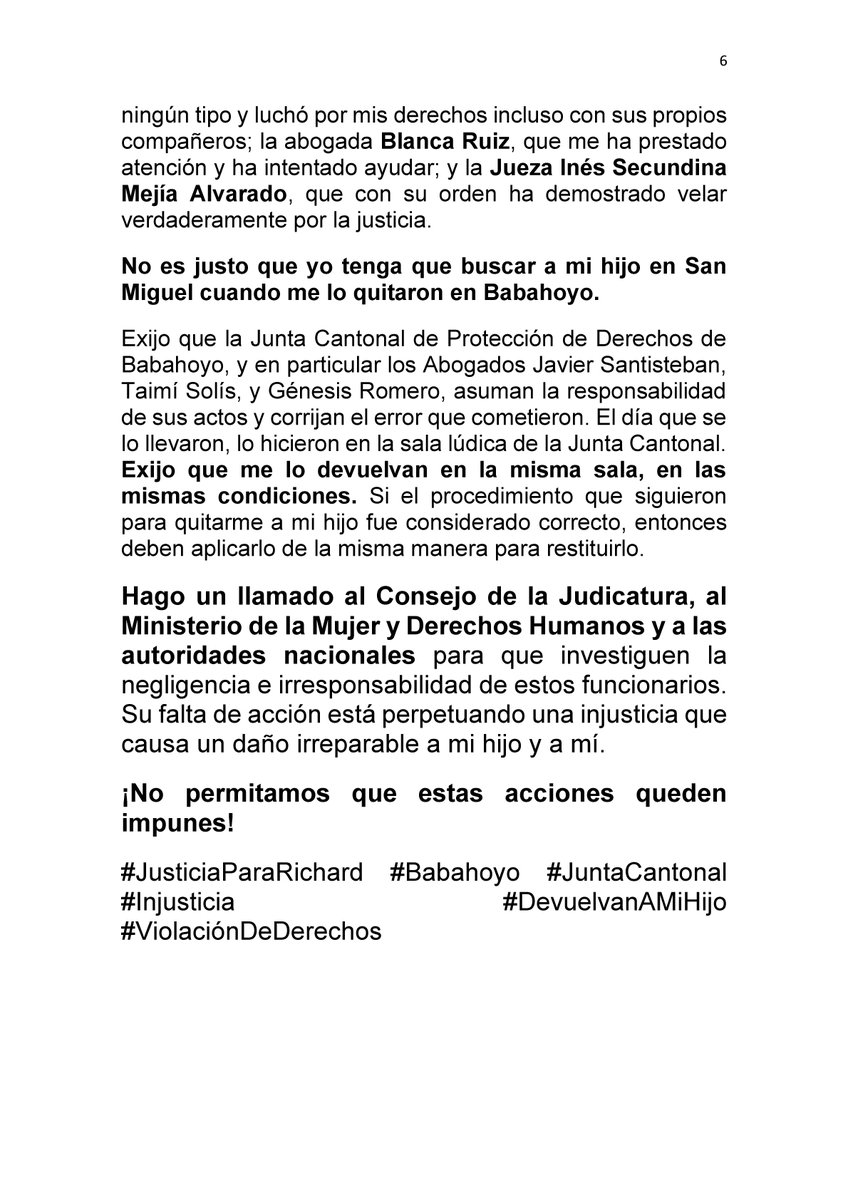 Meneses3Natty's tweet photo. ¡LA INJUSTICIA CONTINÚA! MI HIJO SIGUE RETENIDO Y LA LEY SOLO SE APLICA EN MI CONTRA
@laviniavNoboa @DanielNoboaOk @alcaldiabbhy @DefensaEc @defensoriaifdp @cindycedenom @PoliciaEcuador @FiscaliaEcuador @CJudicaturaEc
@DDHH_Ec @LaPosta_Ecu @GustavoBarquetM https://t.co/l0rQuFFSSy