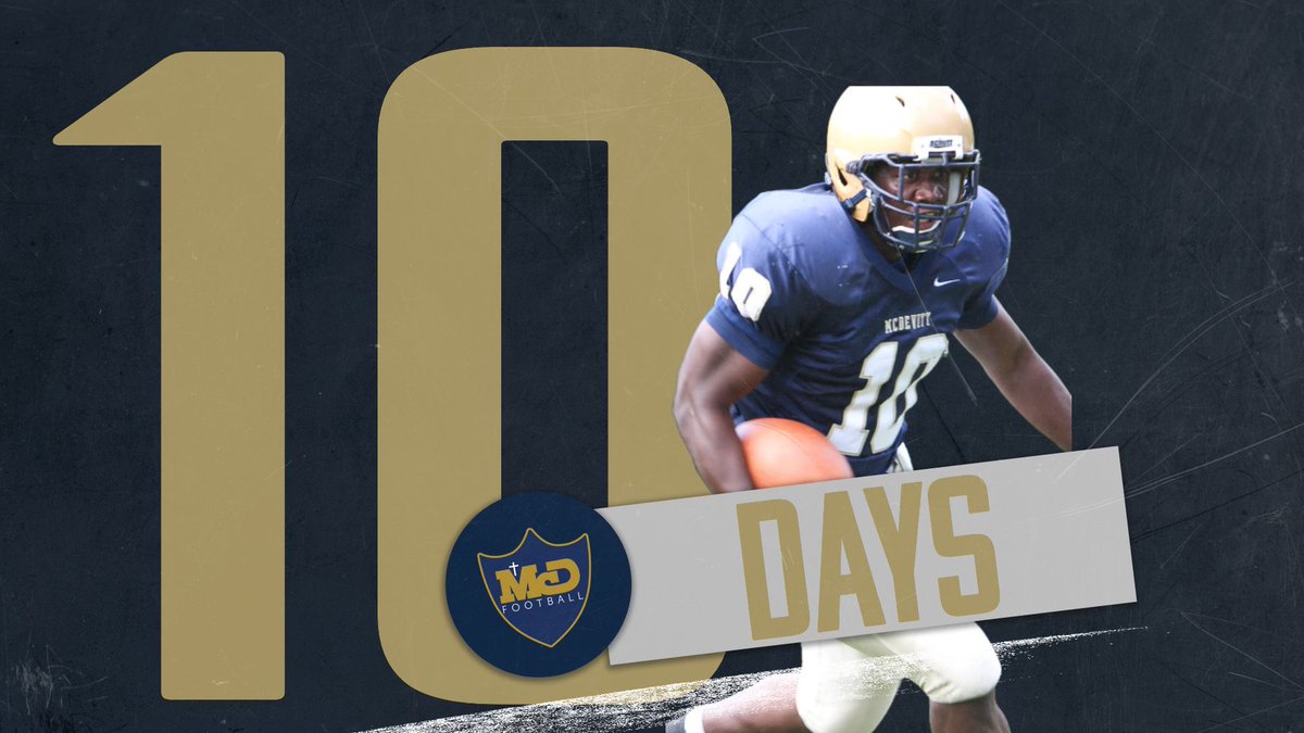 McD_Football_'s tweet photo. 🔵COUNTDOWN TO KICKOFF🟡
#McD ✝️
#GoCrusaders ⚔️
Jameel Poteat owns school career records for total touchdowns (84) and rushing touchdowns (76) and shares the single season rushing TD mark (31) with LeSean McCoy. 2-time All State pick - 4,831 career rushing yds. 
#TailbackHigh 🏈 https://t.co/GqhCBjkjpB