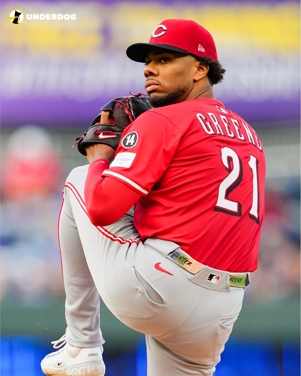 UnderdogMLB's tweet photo. Hunter Greene vs. Phillies:

6 IP
0 ER
6 K
3 H
0 BB

Topped out at 101.2 mph in his first start since June 3. https://t.co/xYOlCmNEIr