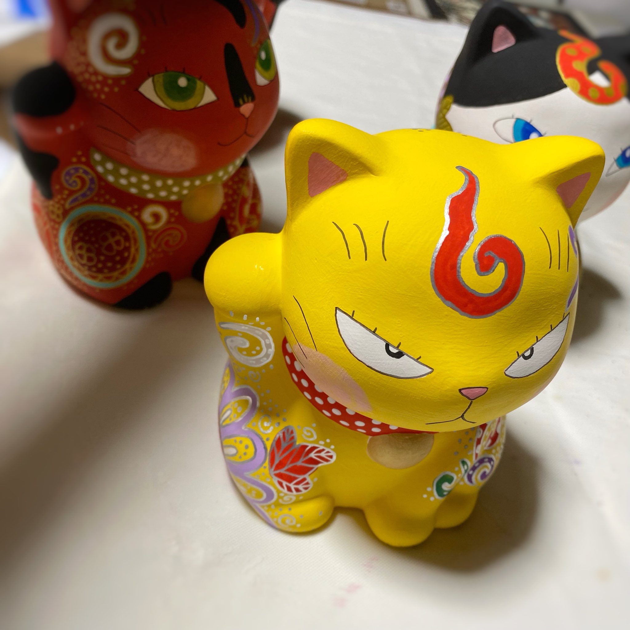 松風直美　手描き　招き猫　手描き　全新品 松風直美 on X: 