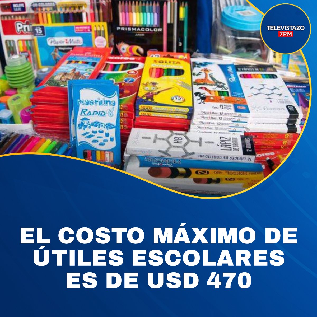 EcuavisaInforma's tweet photo. 🔴 #ENVIVO 📚 El costo total de uniformes, útiles y libros escolares en colegios particulares y fiscomisionales no podrá superar el Décimo Cuarto Sueldo, es decir USD 470, según el nuevo reglamento del Ministerio de Educación que se aplicará desde el nuevo ciclo lectivo de la Sierra.

Mira #Televistazo 7 PM 📲 https://t.co/9waRQK7zCt