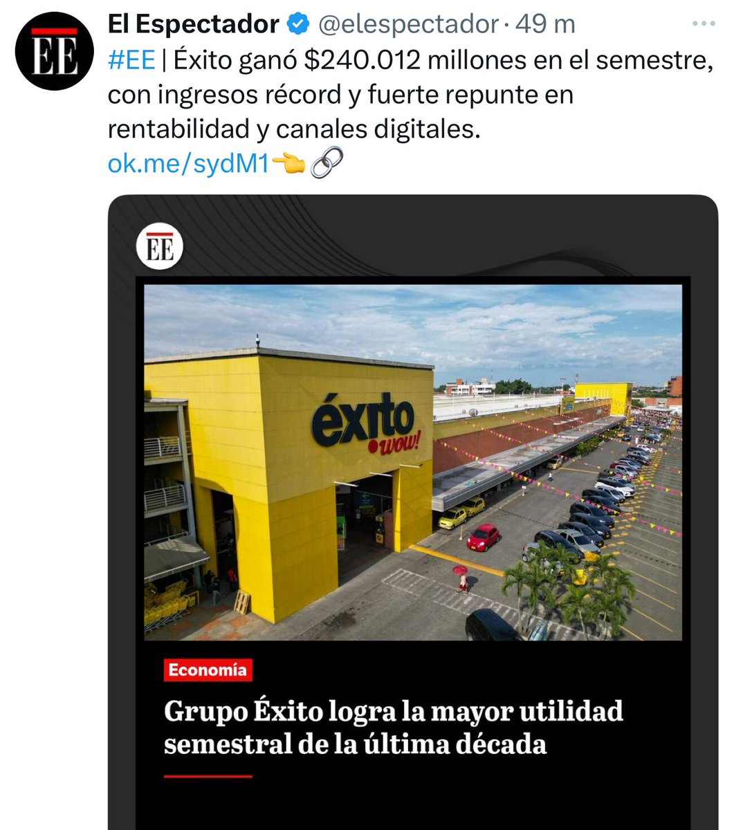 SandraComunes's tweet photo. OJO A ESTO. 

La economía no va mal como lo dicen @VickyDavilaH, @MariaFdaCabal, la ANDI, Fenalco y otros gremios y sectores que pronosticaron, erróneamente, una catástrofe económica en el Gobierno Petro. 

La gente tiene poder adquisitivo y los empresarios aumentan ganancias. https://t.co/R2rEH1htkc